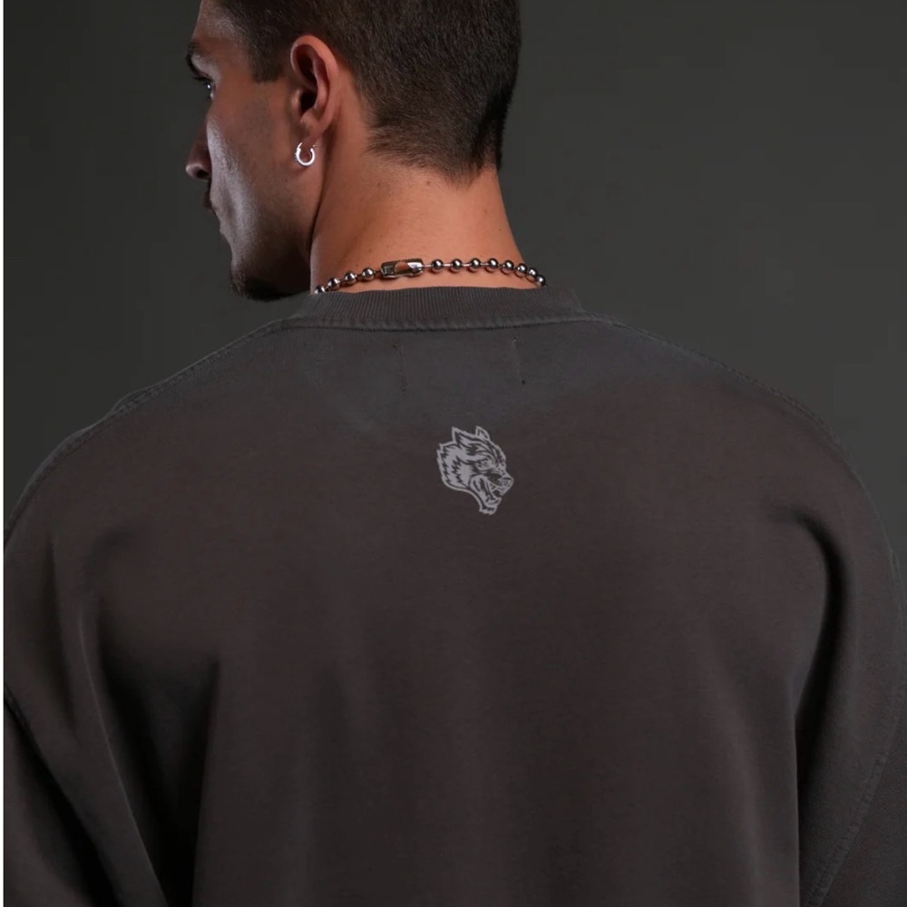 DARC SPORT MMXV GRUNGE OVERSIZED LONDON UNISEX CREWNECK IN WOLF GRAY NWOT - Picture 3 of 5